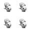 Service Caster 3 Inch Semi Steel Wheel Swivel Bolt Hole Caster Set with Brake SCC-BH20S314-SSS-TLB-4 - alternate 1